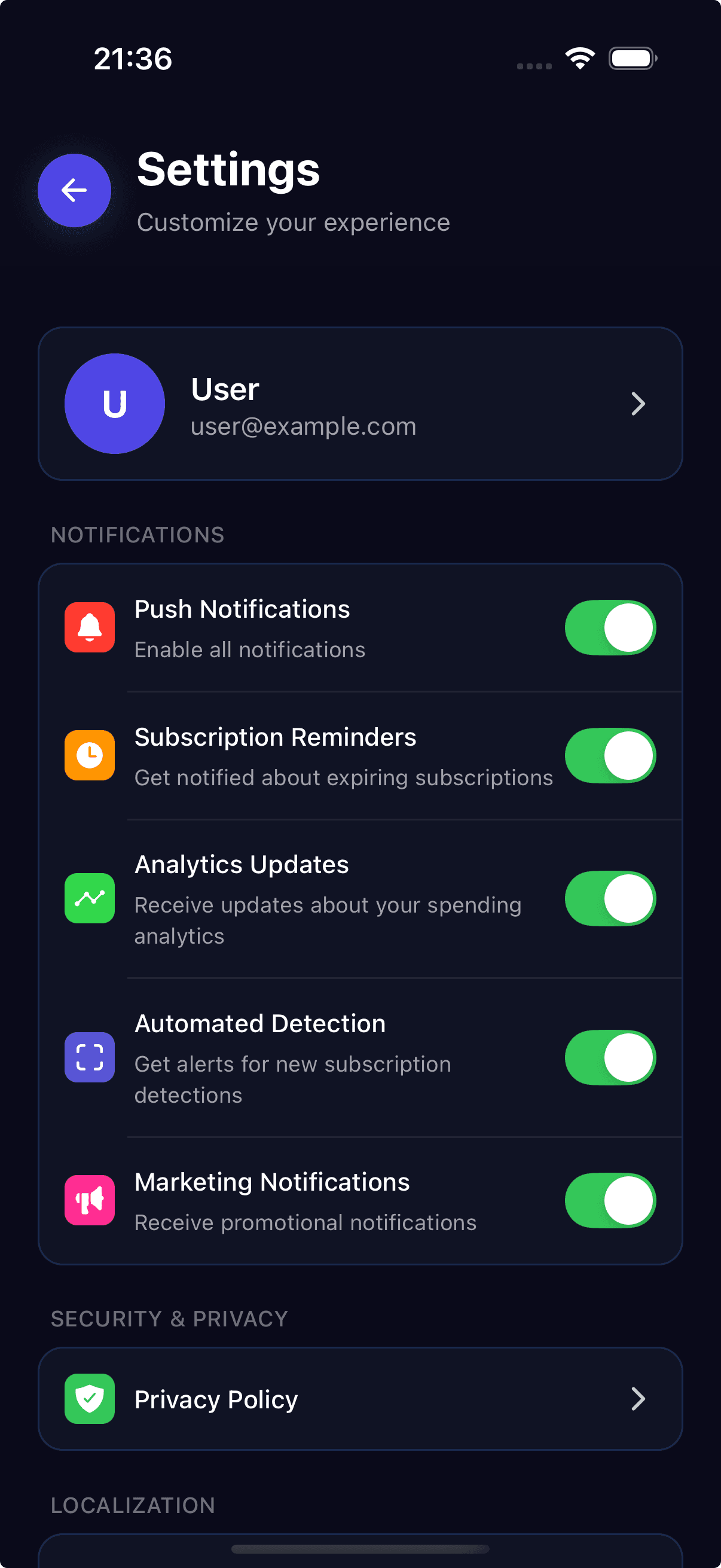 Step 5 - screen aplikacji